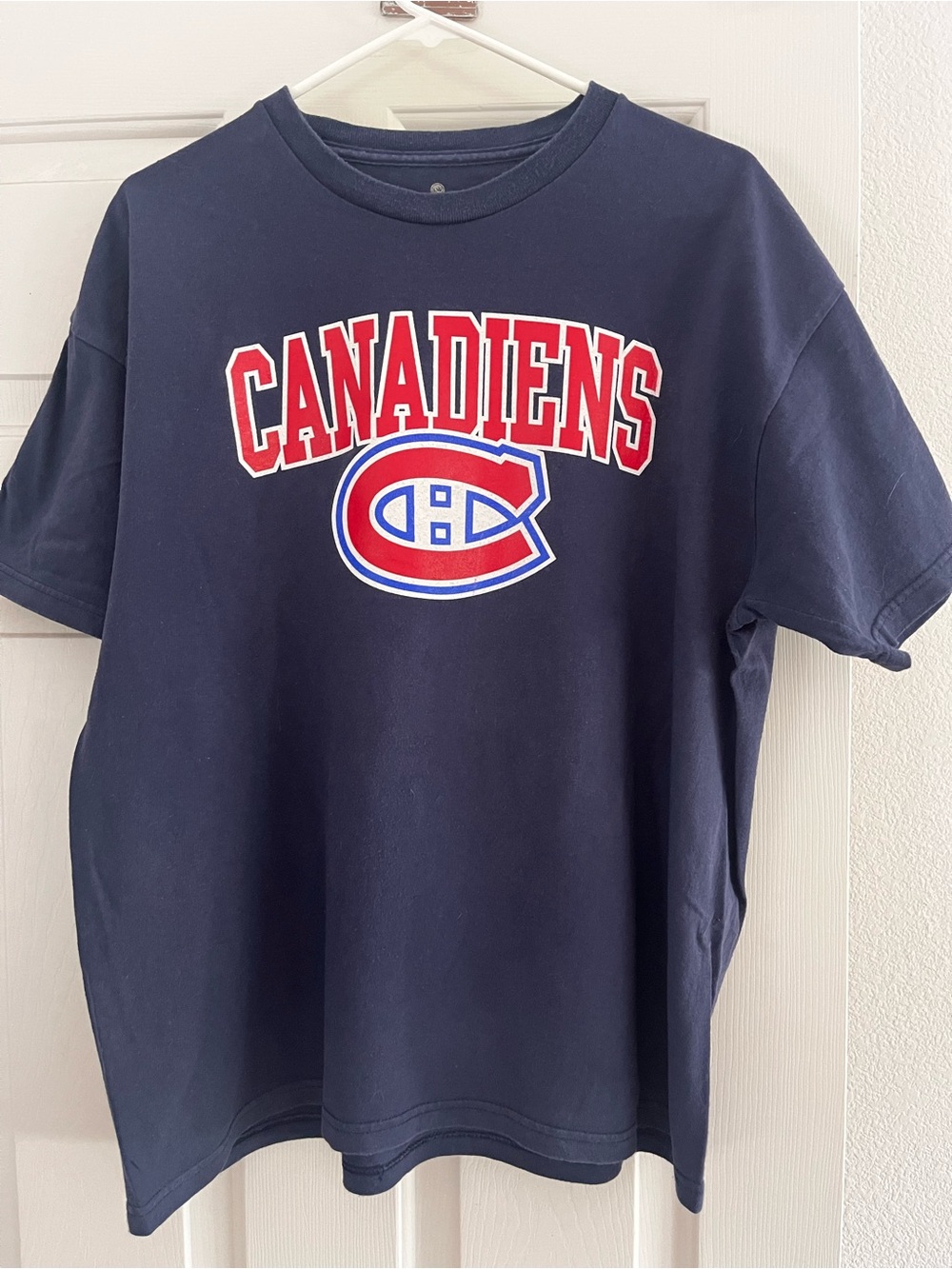 Ladies/ large kids Canadiens Graphic Tee - Navy Blue